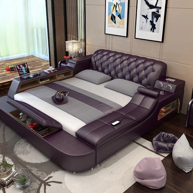 Massage chair double beds frame headboard frame twin luxury multifunctional beds king size storage modern bedroom furniture 
Massage chair double beds frame headboard frame twin luxury multifunctional beds king size storage modern bedroom furniture