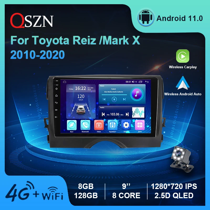 Автомагнитола DSP с GPS, мультимедийный плеер для Toyota Reiz/Mark X 2010-2020 Android 11 Carplay + Auto Video 8 + 128G, навигация No 2 DIN
Автомагнитола DSP с GPS, мультимедийный плеер для Toyota Reiz/Mark X 2010-2020 Android 11 Carplay + Auto Video 8 + 128G, навигация No 2 DIN