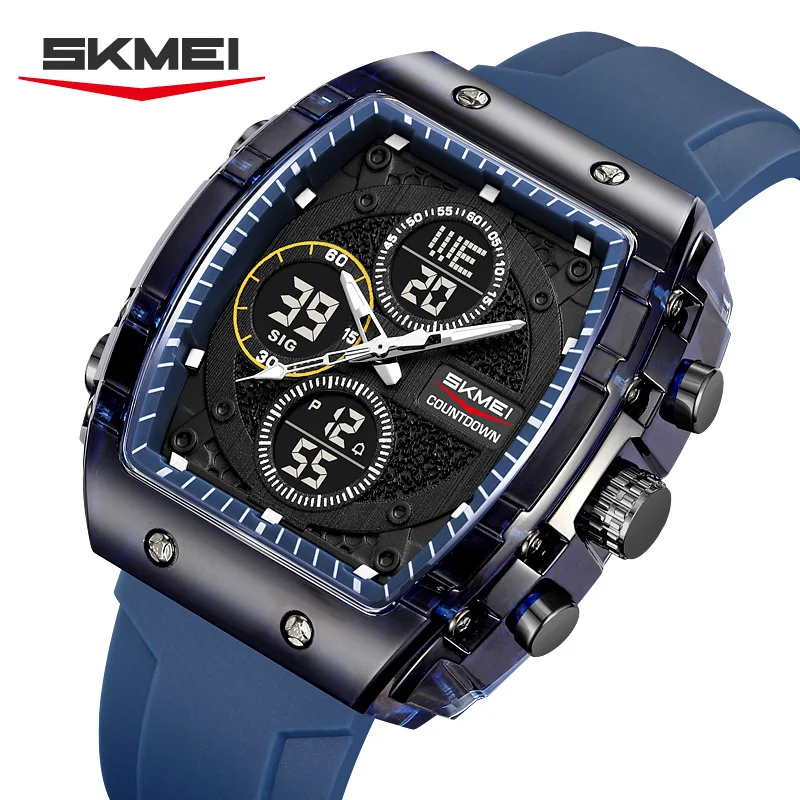 SKMEI 2602 Fashion Men's Electronic Watch Multi-function Chronograph Alarm Clock Luminous Silicone Strap Digital Watches for Man
SKMEI 2602 Fashion Men's Electronic Watch Multi-function Chronograph Alarm Clock Luminous Silicone Strap Digital Watches for Man