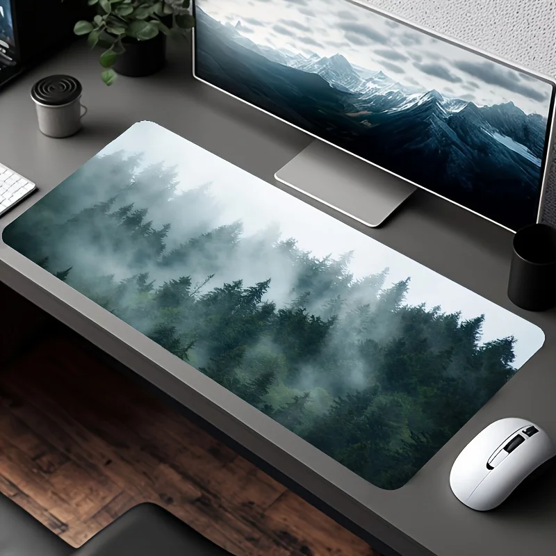 Очень большие нескользящие коврики для игровой мыши, дизайн Mist Forest, коврик для стола Tranquil Natural Scenery, идеально подходит для офиса и домашнего использования
Очень большие нескользящие коврики для игровой мыши, дизайн Mist Forest, коврик для стола Tranquil Natural Scenery, идеально подходит для офиса и домашнего использования