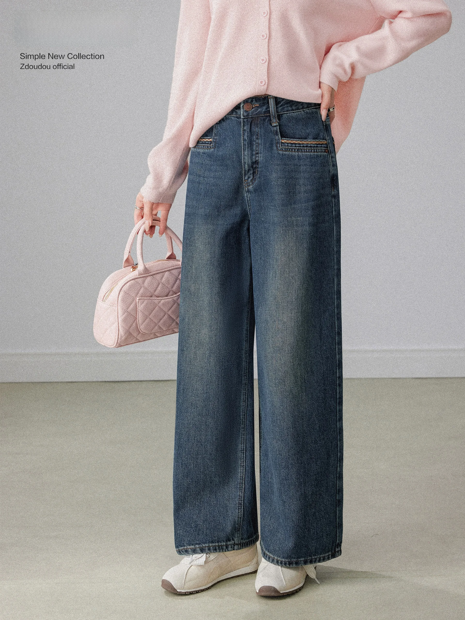 Deep Blue High Waist Wide Leg Jeans Women's Spring 2026 New Style Loose Fit Drapey Denim Pants Retro Style Casual Trousers
Deep Blue High Waist Wide Leg Jeans Women's Spring 2026 New Style Loose Fit Drapey Denim Pants Retro Style Casual Trousers