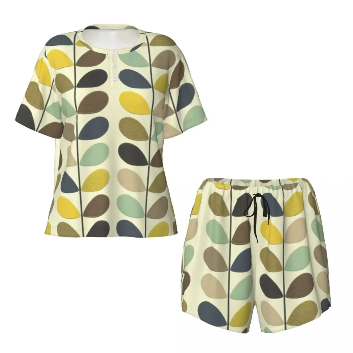 Ночные рубашки Orla Kiely Multistem с круглым вырезом и короткими рукавами для сна, женский мягкий пижамный комплект с короткими штанами
Ночные рубашки Orla Kiely Multistem с круглым вырезом и короткими рукавами для сна, женский мягкий пижамный комплект с короткими штанами