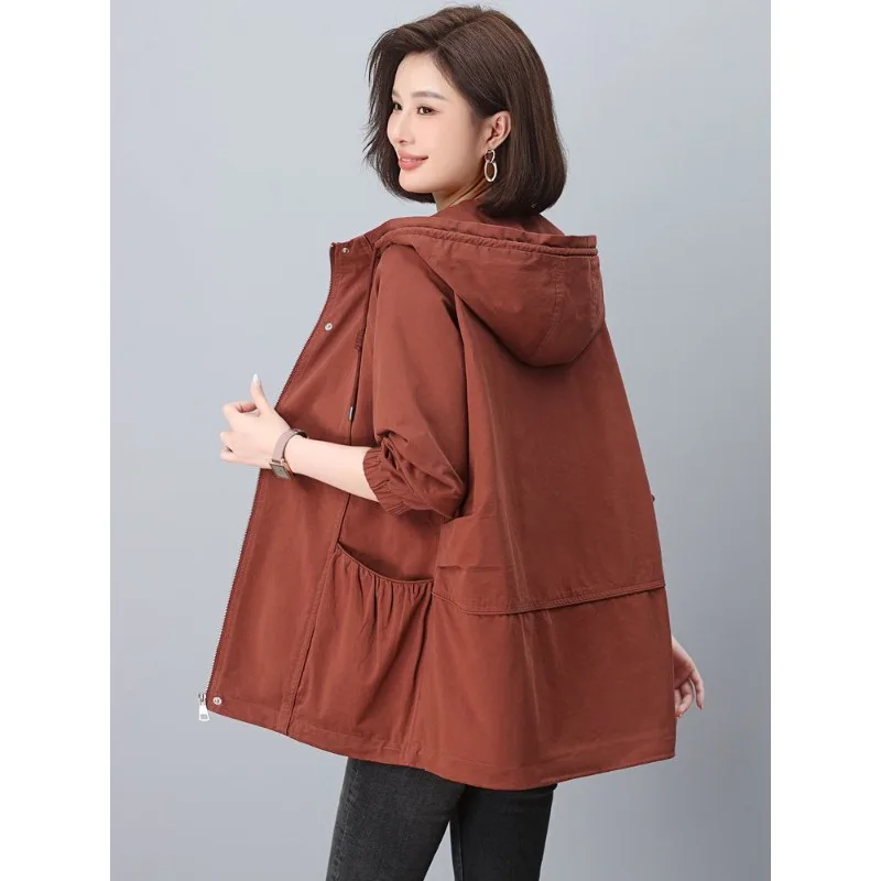 High Quality Trench Coat Women's Medium And Long 2026 Spring And Autumn New Coat Loose Casual Hooded Top Female Jacket Lining
High Quality Trench Coat Women's Medium And Long 2026 Spring And Autumn New Coat Loose Casual Hooded Top Female Jacket Lining