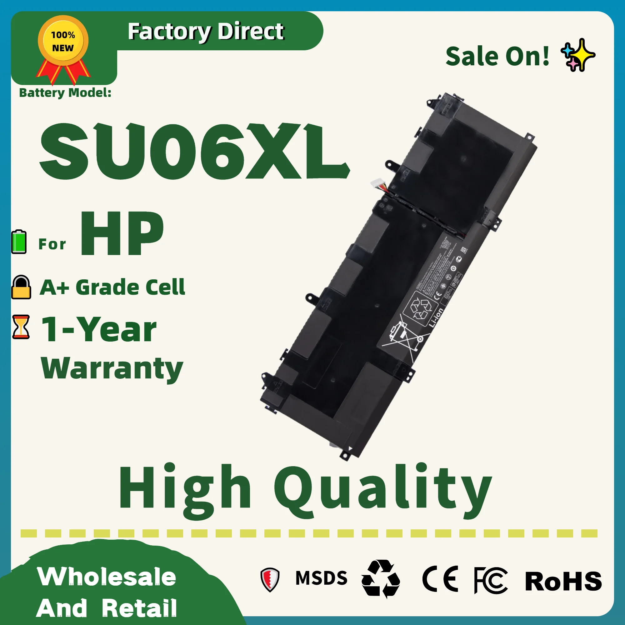 Прямая продажа с фабрики! SU06XL L29184-005 Аккумулятор для HP Spectre X360 15-df0xxx 15-df1xxx 15-df0013dx 15-df0033dx 15-df1033dx L29048-271
Прямая продажа с фабрики! SU06XL L29184-005 Аккумулятор для HP Spectre X360 15-df0xxx 15-df1xxx 15-df0013dx 15-df0033dx 15-df1033dx L29048-271