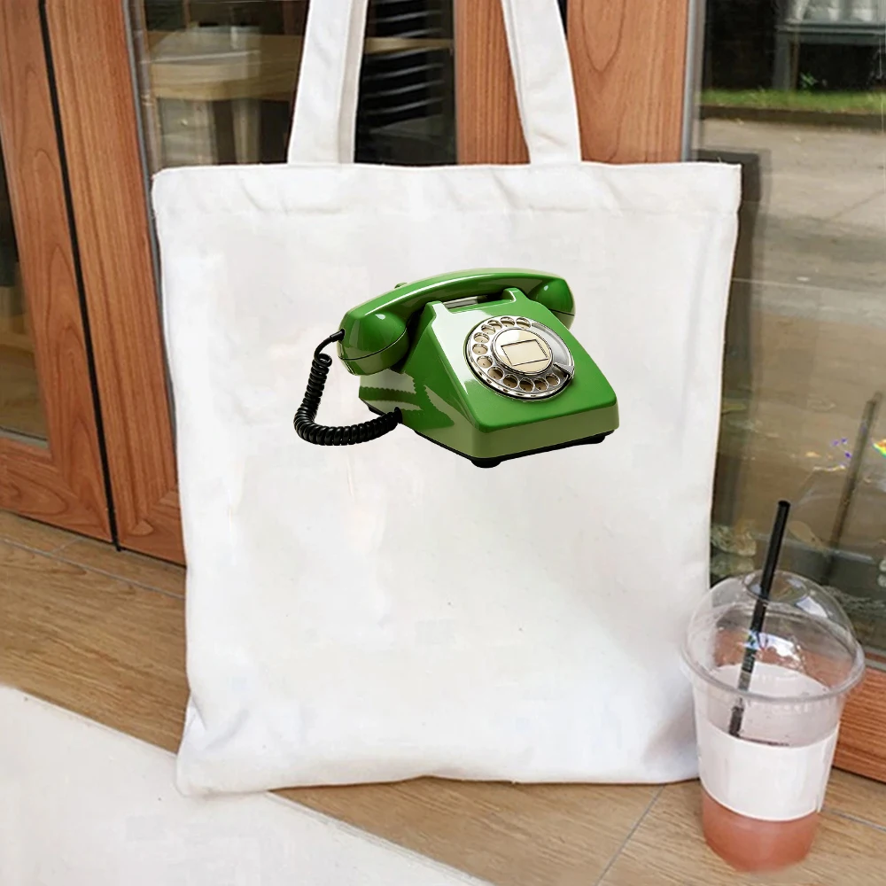 Green Vintage Rotary Phone Canvas Tote Bag Retro Style Shoulder Bag
Green Vintage Rotary Phone Canvas Tote Bag Retro Style Shoulder Bag