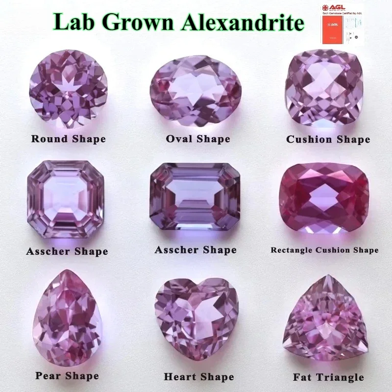 Lab Grown Alexandrite Change Color Stone Charms Gemstone DIY Ring Necklace Earrings Main Materials Selectable AGL Certificate
Lab Grown Alexandrite Change Color Stone Charms Gemstone DIY Ring Necklace Earrings Main Materials Selectable AGL Certificate