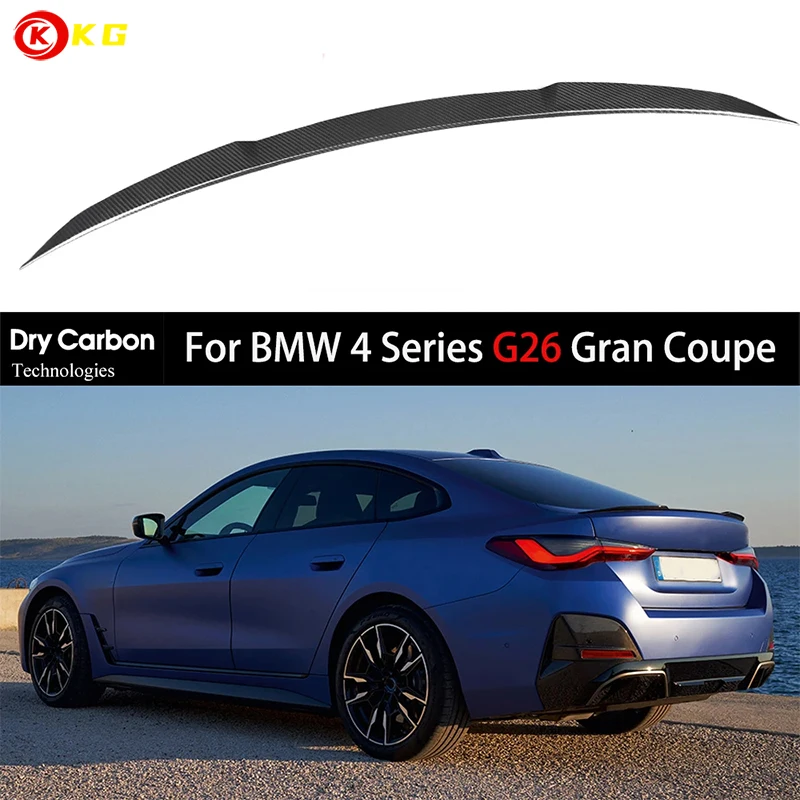 Suitable for BMW 4 Series tail wing Gran Coupe G26/i4 20-24 rear trunk wing VS dry carbon fiber spoiler wing exterior decoration
Suitable for BMW 4 Series tail wing Gran Coupe G26/i4 20-24 rear trunk wing VS dry carbon fiber spoiler wing exterior decoration