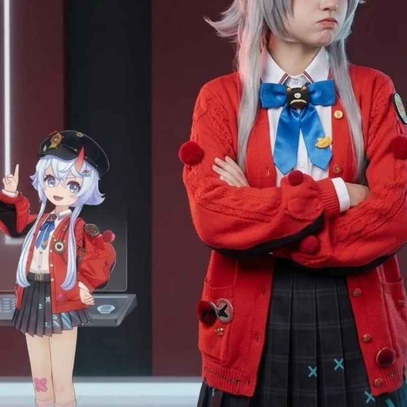 Neverness To Everness Sakiri Cosplay Costume Wig Uniform Game Character Set With Accessories Red Jacket White Shirt Bow Tie Cos
Neverness To Everness Sakiri Cosplay Costume Wig Uniform Game Character Set With Accessories Red Jacket White Shirt Bow Tie Cos