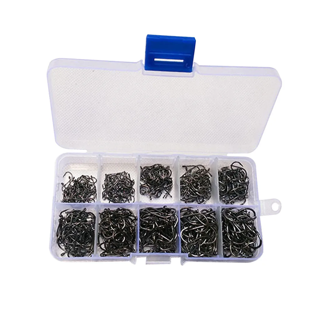 500 Pcs Fish Hook Set Kit Tackle Bass Fishing Hooks Small Metal Outdoor Durable Carbon Steel Practical Grid Box Design
500 Pcs Fish Hook Set Kit Tackle Bass Fishing Hooks Small Metal Outdoor Durable Carbon Steel Practical Grid Box Design