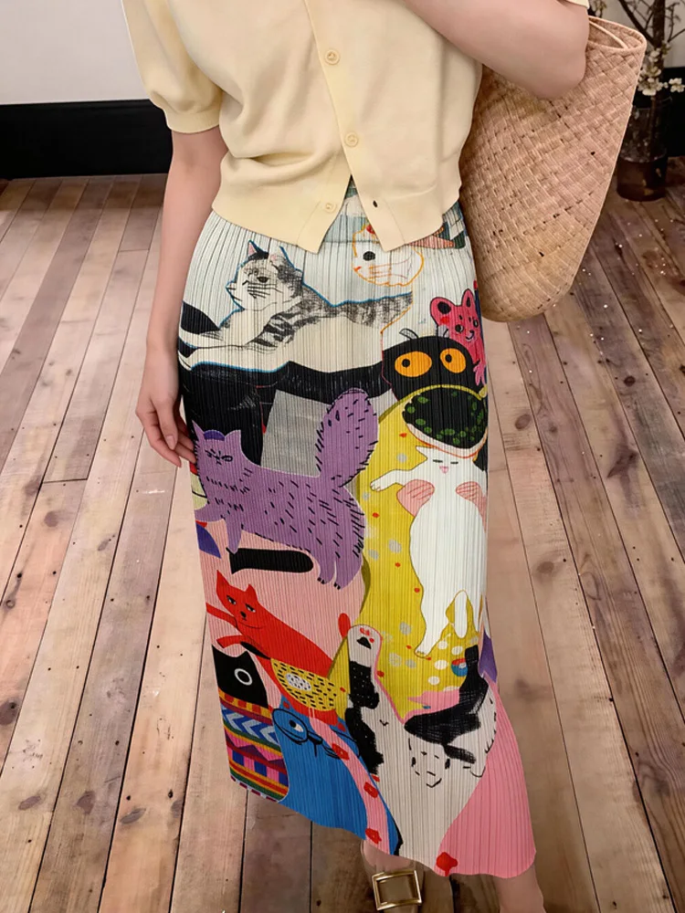 Miyake Style Skirt Niche Design Pleated Skirt Women's Summer High Waist Cartoon Print Slimming Hip Pleated Skirt
Miyake Style Skirt Niche Design Pleated Skirt Women's Summer High Waist Cartoon Print Slimming Hip Pleated Skirt