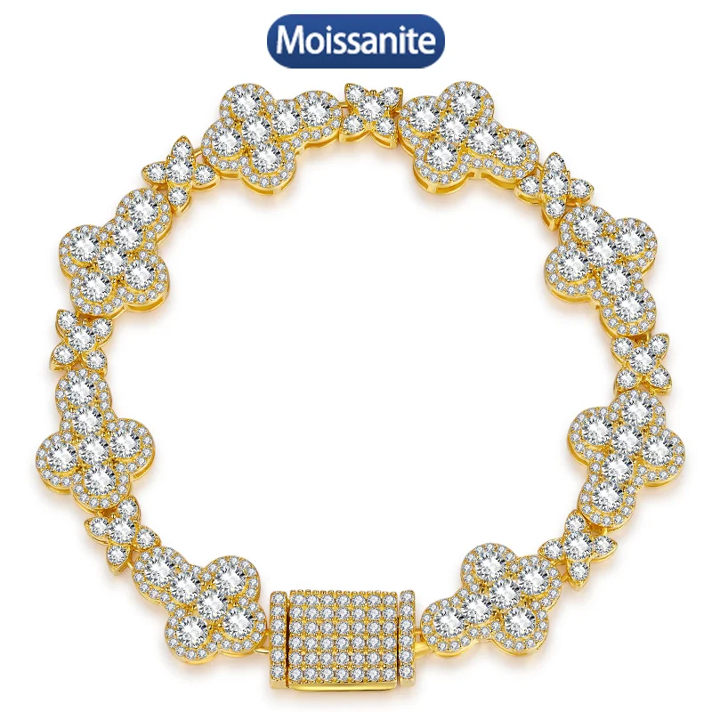 S925 Silver Moissanite Cuban link Bracelet 6.5~8.5inch HipHop Style Jewelry Personalized customization Valentine's Day Gift
S925 Silver Moissanite Cuban link Bracelet 6.5~8.5inch HipHop Style Jewelry Personalized customization Valentine's Day Gift 