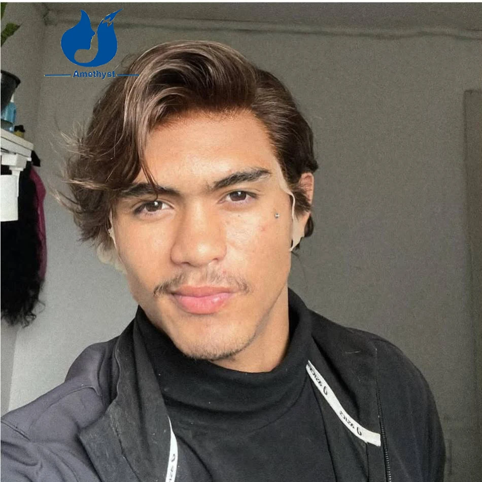 Amethyst Dark Brown Men's Wig with Sideburns Shaved Human Hair Free Part Short Pixie Cut with Side Layered Bangs Full Lace Wig
Amethyst Dark Brown Men's Wig with Sideburns Shaved Human Hair Free Part Short Pixie Cut with Side Layered Bangs Full Lace Wig