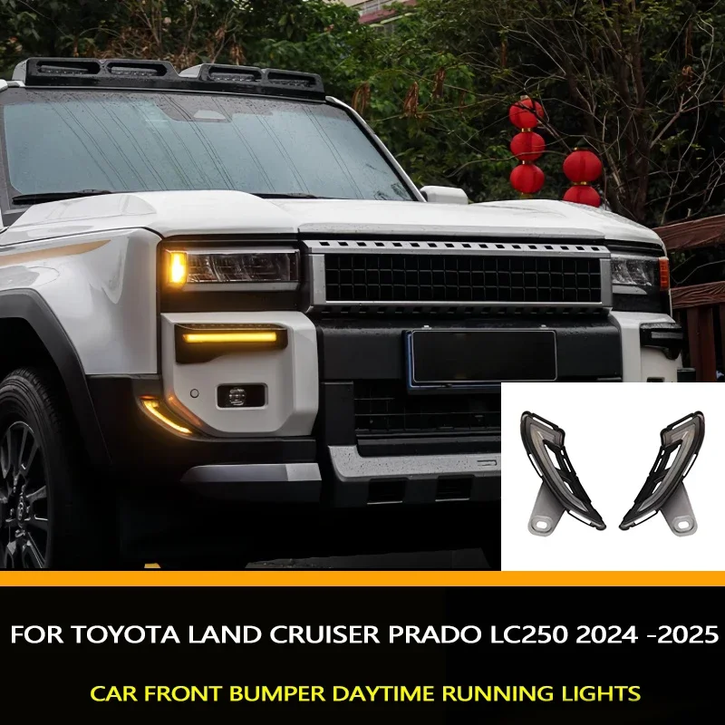 Car Front Bumper Daytime Running Lights Fit for Toyota Land Cruiser Prado LC250 2024 -2025 Car Front Bumper Turn Signal Lights
Car Front Bumper Daytime Running Lights Fit for Toyota Land Cruiser Prado LC250 2024 -2025 Car Front Bumper Turn Signal Lights