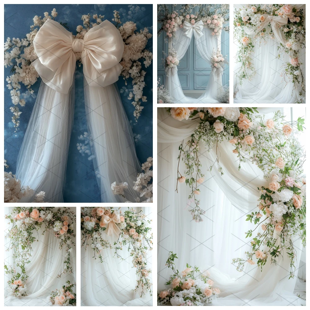 Bow Floral Curtain Background Girl Birthday Party Wedding Maternity Portrait Decorative Background Photography Studio Supplies
Bow Floral Curtain Background Girl Birthday Party Wedding Maternity Portrait Decorative Background Photography Studio Supplies