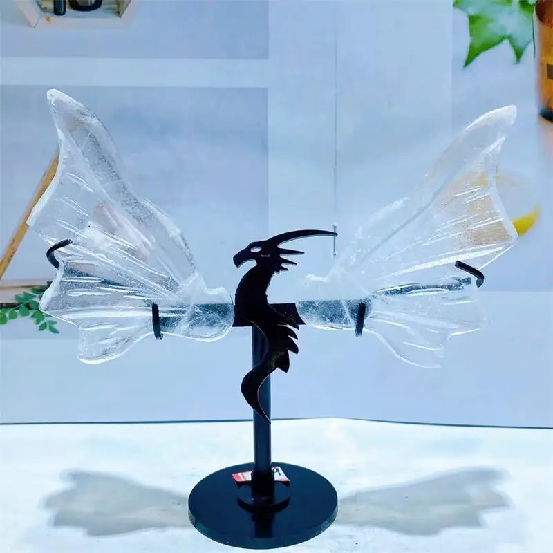 Natural Clear Quartz Dragon Wings Crystal Carving Healing Beautiful Birthday Gift Fashion Christmas Home Decoration 1pair
Natural Clear Quartz Dragon Wings Crystal Carving Healing Beautiful Birthday Gift Fashion Christmas Home Decoration 1pair