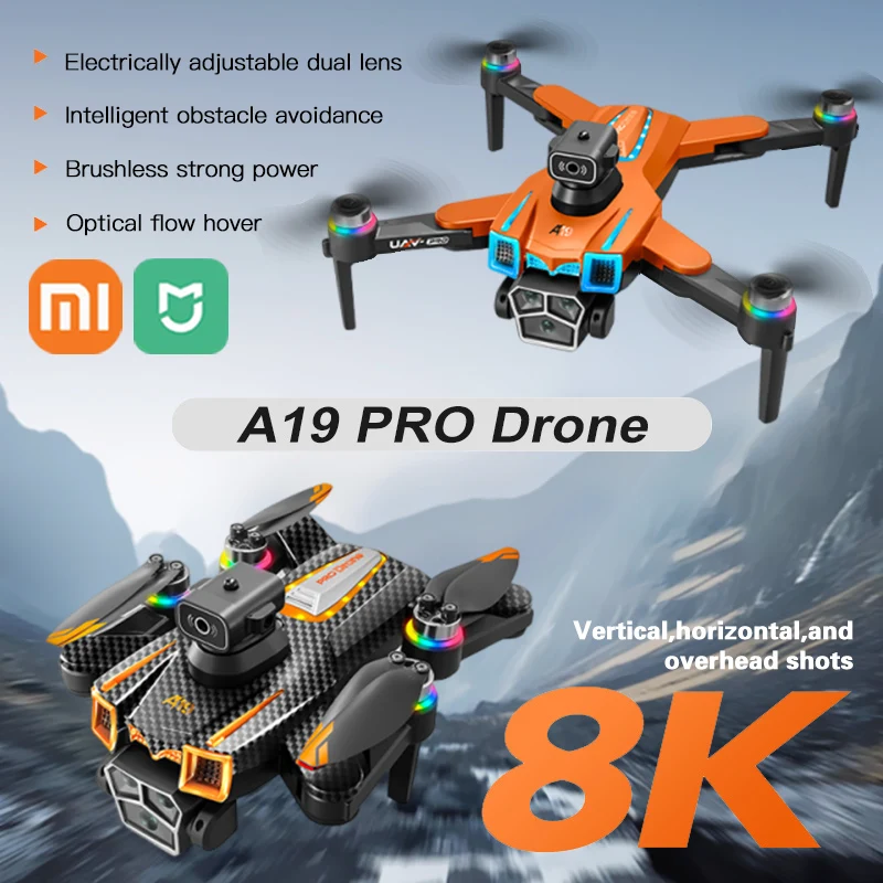Xiaomi mijia A19 PRO Drone 8k professional HD camera 5G WIFI Brushless Motor Optical Flow Foldable RC Quadcopter Dron Toys Gift
Xiaomi mijia A19 PRO Drone 8k professional HD camera 5G WIFI Brushless Motor Optical Flow Foldable RC Quadcopter Dron Toys Gift