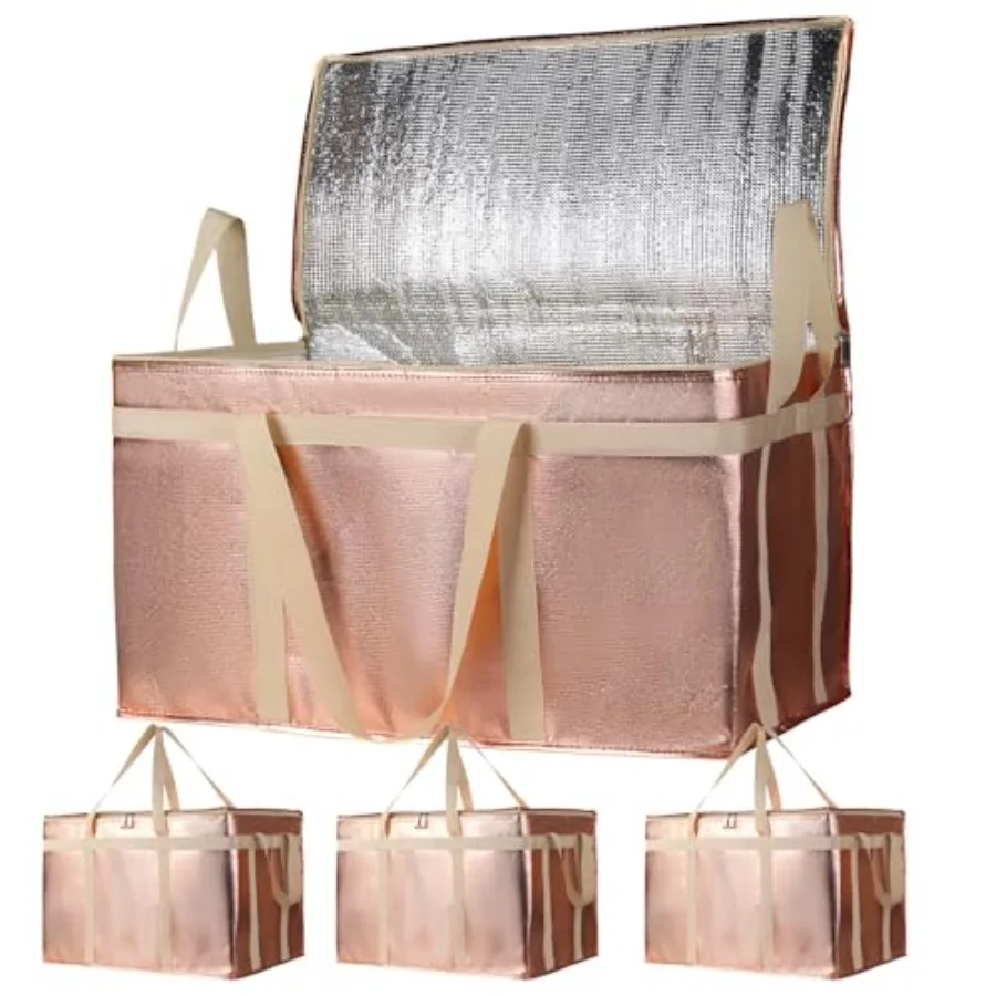 4-Pack Cooler Insulated Food Delivery Bag, Rideshare Delivery Bag, XX Thermal Bags for Catering/Hot Pizza, Travel/Camping/Picni
4-Pack Cooler Insulated Food Delivery Bag, Rideshare Delivery Bag, XX Thermal Bags for Catering/Hot Pizza, Travel/Camping/Picni