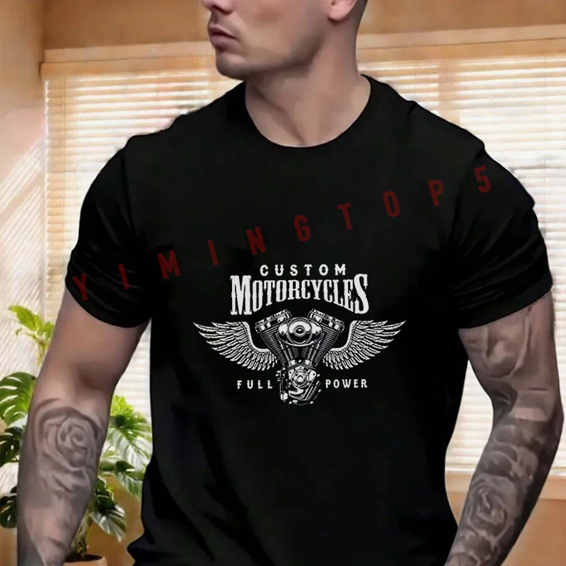 Motorcycles Engine Chopper Biker Bobber Motard T-shirt Men's And Women's Summer Short-sleeved Motorbike Cycling Top
Motorcycles Engine Chopper Biker Bobber Motard T-shirt Men's And Women's Summer Short-sleeved Motorbike Cycling Top