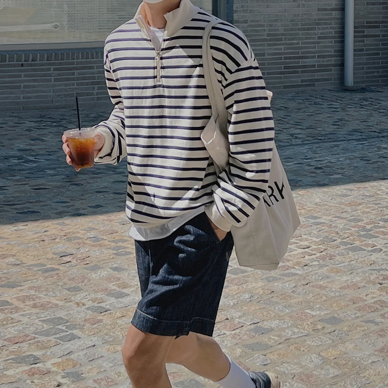 Men's Fashion Striped Harajuku Streetwear Oversized Sweatshirt 2023 Autumn Winter Casual Loose Turn-down Collar Tops Hoodies C17
Men's Fashion Striped Harajuku Streetwear Oversized Sweatshirt 2023 Autumn Winter Casual Loose Turn-down Collar Tops Hoodies C17
