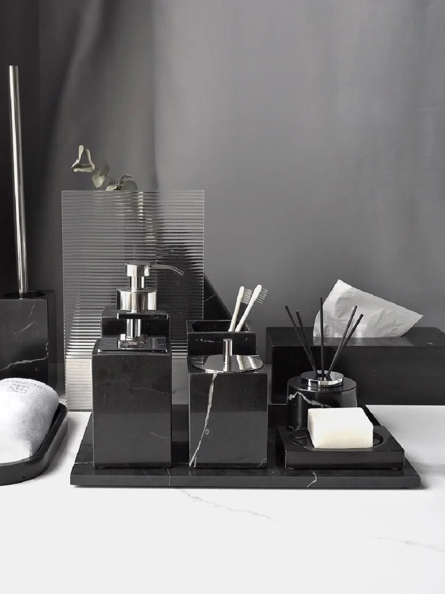 DecoTalk Marble Batoom Kit Sample Room Toilet Wastand Ornament Hand Sanitizer Bottle Tissue Box Tray Batoom Accories
DecoTalk Marble Batoom Kit Sample Room Toilet Wastand Ornament Hand Sanitizer Bottle Tissue Box Tray Batoom Accories