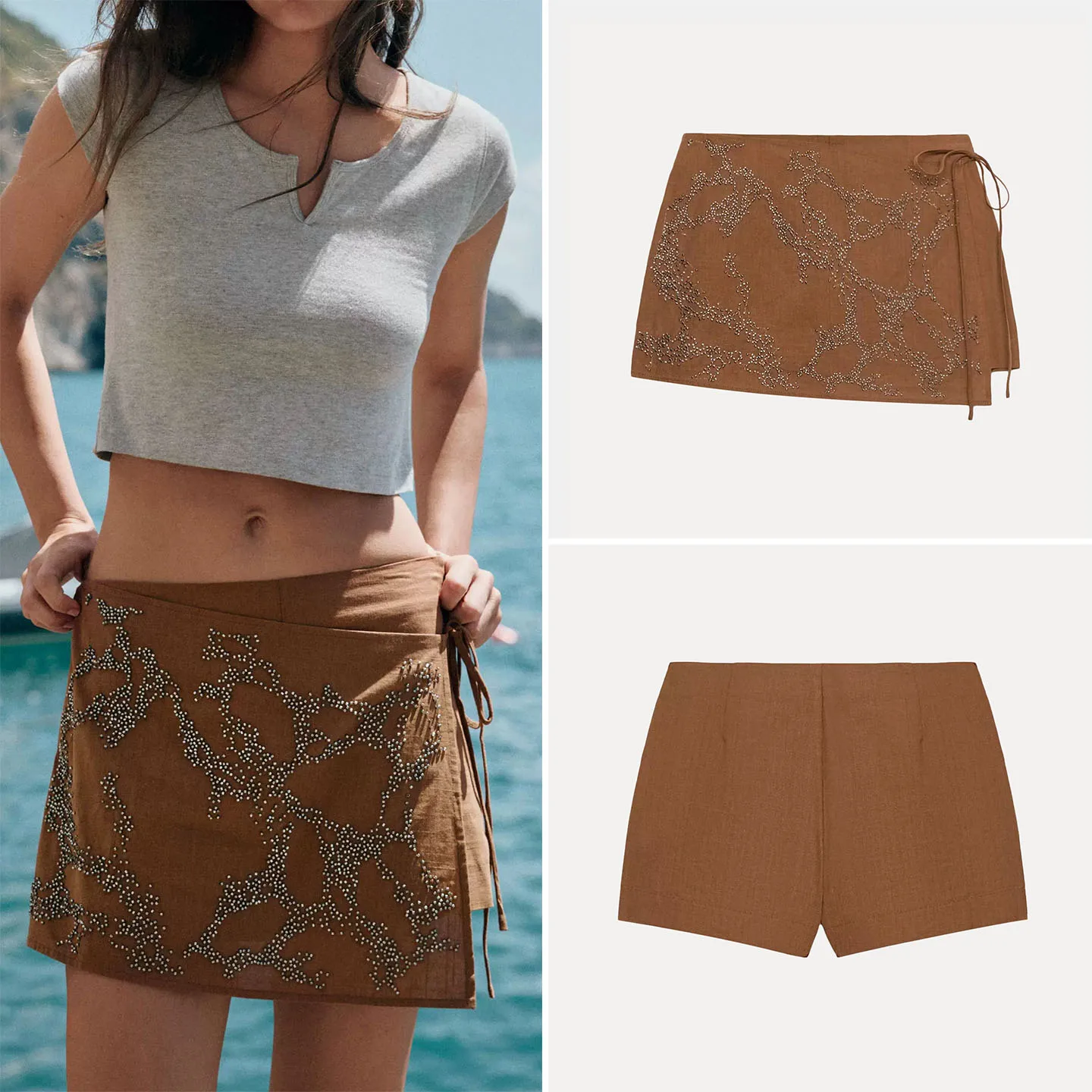 Fashionable Beaded Belted Knot Skirt Pants Women's Summer 2026 New Arrival Short Pants Length ZDATA Brand
Fashionable Beaded Belted Knot Skirt Pants Women's Summer 2026 New Arrival Short Pants Length ZDATA Brand