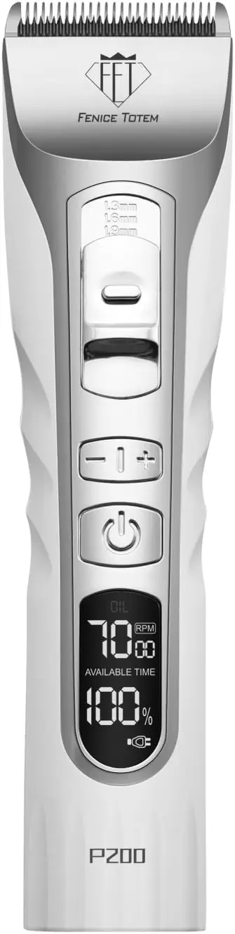 Electric Pet Grooming Clippers with 5000mAh Battery, LCD Display, Type-C Charging, Quiet Operation
Electric Pet Grooming Clippers with 5000mAh Battery, LCD Display, Type-C Charging, Quiet Operation