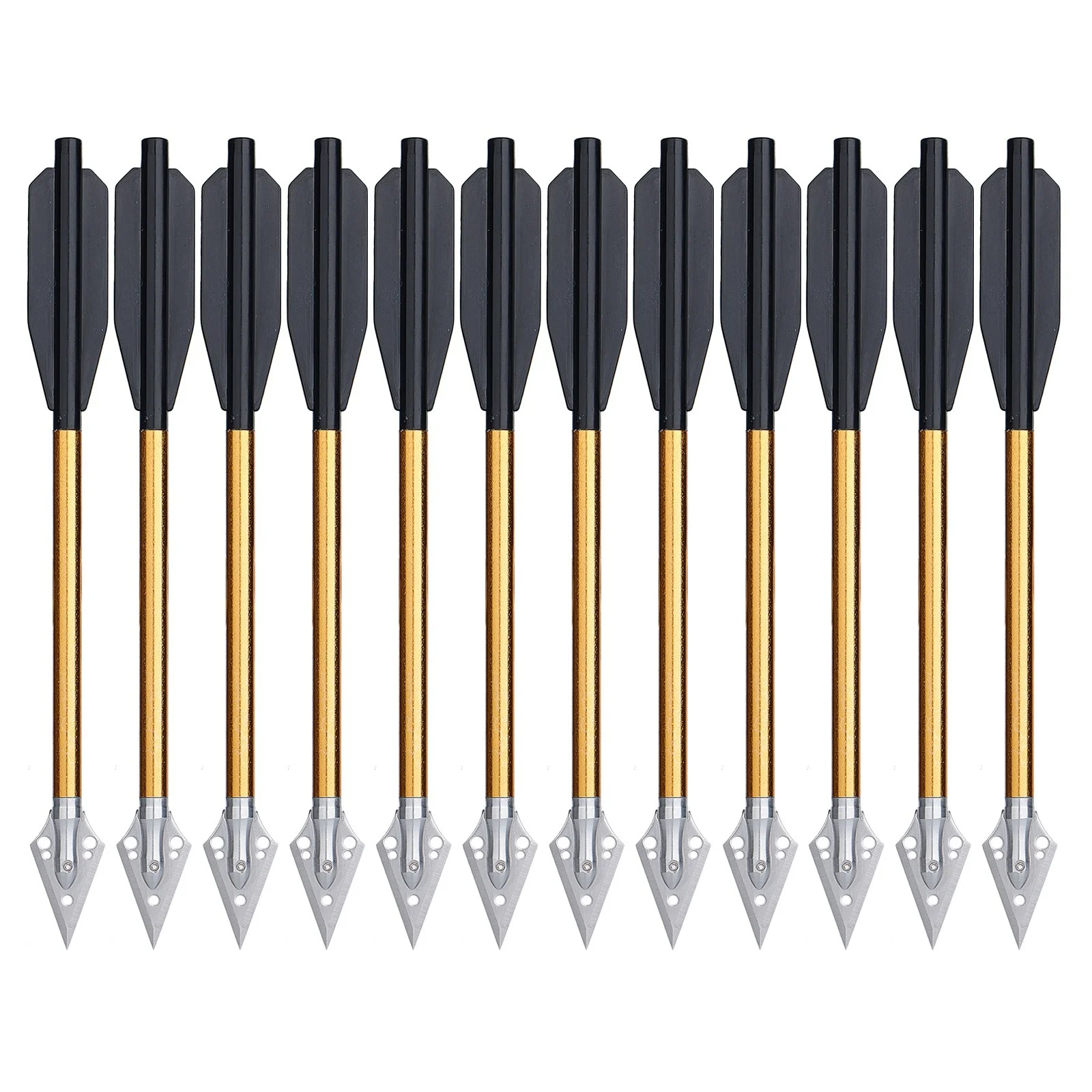 12 pcs 6.25 inch crossbow arrow with aluminum blade blade arrow a box of exchangeable hunting arrow short arrows
12 pcs 6.25 inch crossbow arrow with aluminum blade blade arrow a box of exchangeable hunting arrow short arrows