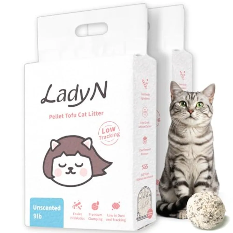 Pellet Tofu Cat Litter, Strong Clumping Ultra Absorbent, Dust-Free Low Tracking, Enviro-probiotic and Activated Carbon for Odor
Pellet Tofu Cat Litter, Strong Clumping Ultra Absorbent, Dust-Free Low Tracking, Enviro-probiotic and Activated Carbon for Odor