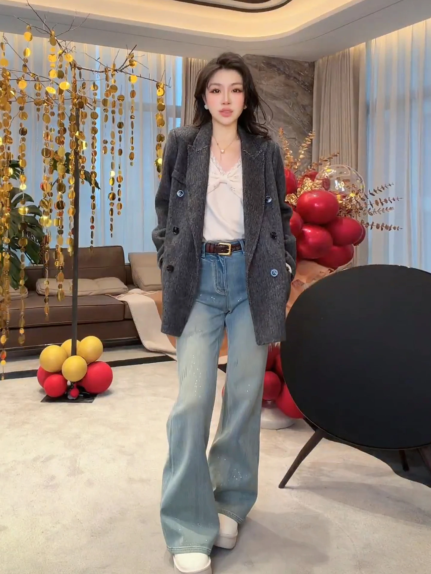 Двустороннее шерстяное пальто Me Faion из шерсти альпака: универсальный стильный наряд для женщин, теплый, для повседневной носки
Двустороннее шерстяное пальто Me Faion из шерсти альпака: универсальный стильный наряд для женщин, теплый, для повседневной носки