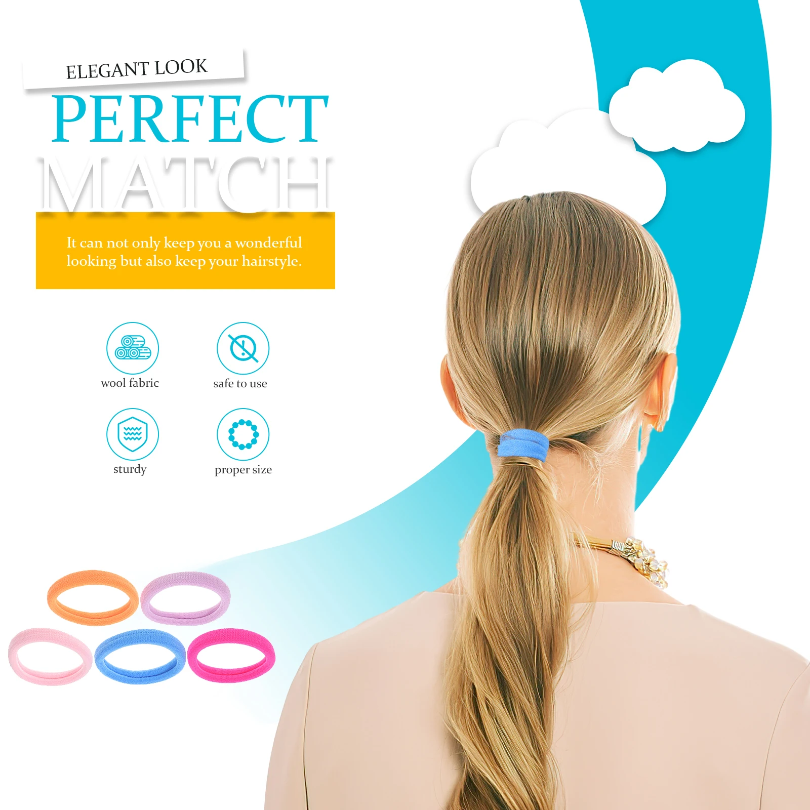 20 Pcs High Elasticity Colored Hair Ties 5CM Large Wool Fabric Durable Stretchy Vibrant Colors Suitable Thick Curly Straight
20 Pcs High Elasticity Colored Hair Ties 5CM Large Wool Fabric Durable Stretchy Vibrant Colors Suitable Thick Curly Straight