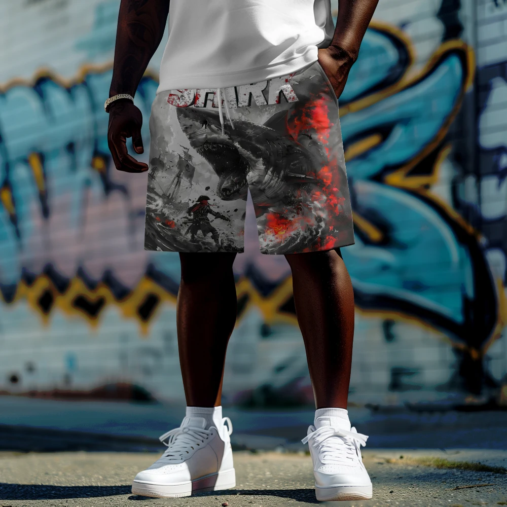 Summer men Large shorts Billowing shark print shorts Daily casual sports shorts pants
Summer men Large shorts Billowing shark print shorts Daily casual sports shorts pants