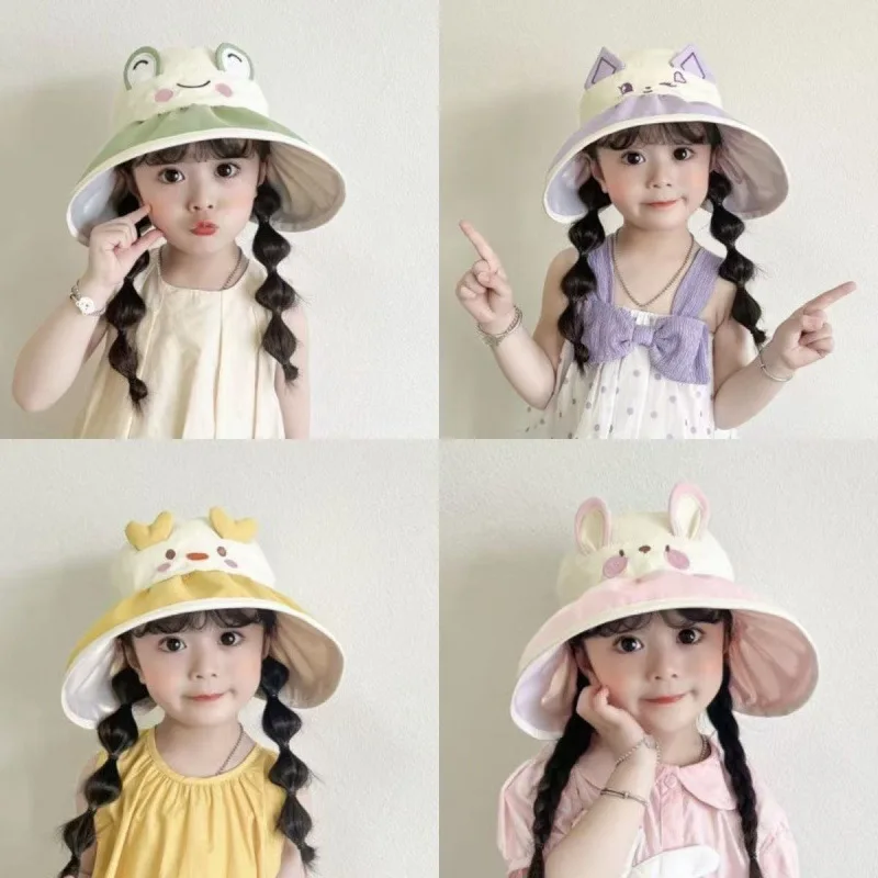 Children's Sun Hats Cartoon Animal 3D Cute Ears Kawaii Fashion Bucket Hats Summer Sun Protection Big Brim Seaside Outdoors Hats
Children's Sun Hats Cartoon Animal 3D Cute Ears Kawaii Fashion Bucket Hats Summer Sun Protection Big Brim Seaside Outdoors Hats