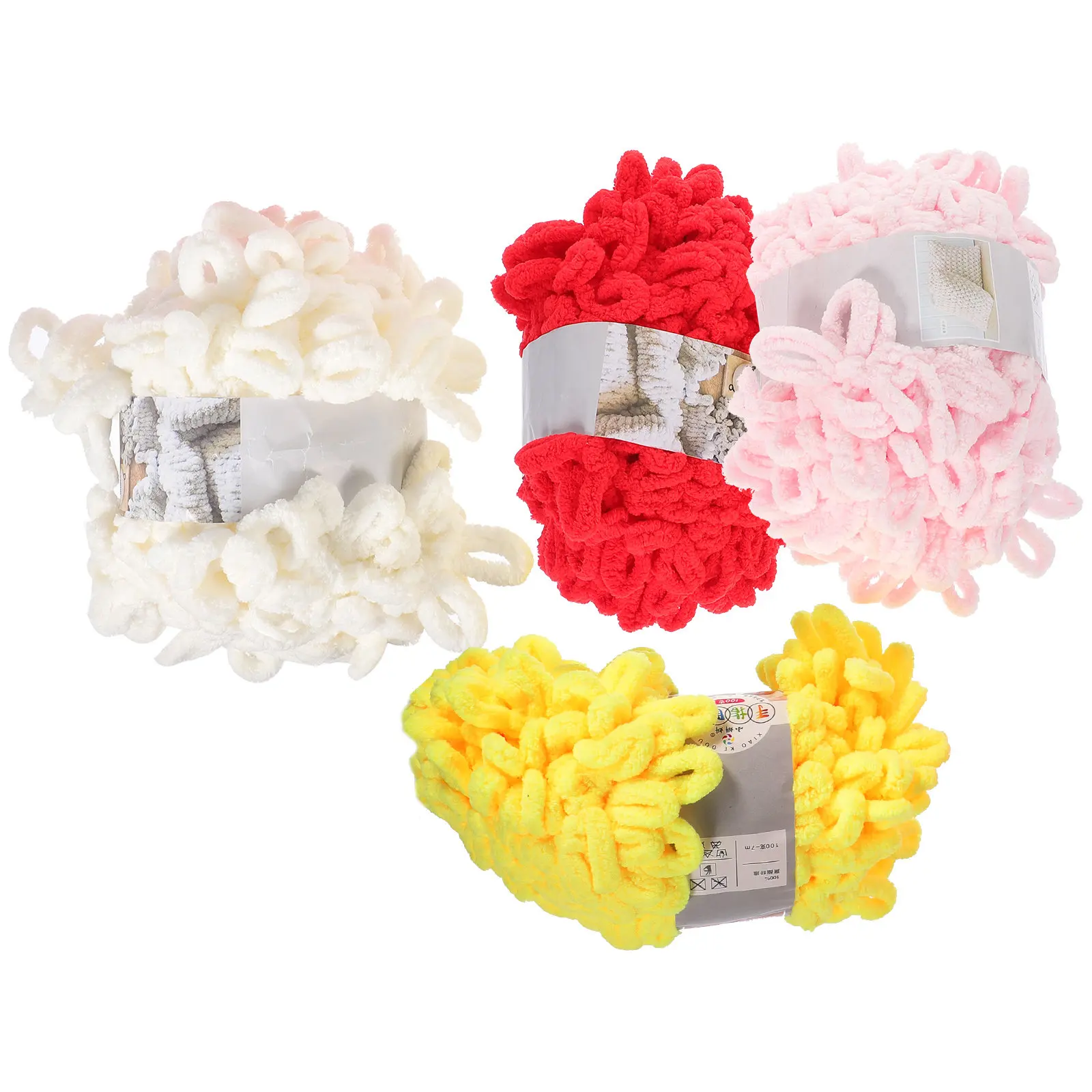 4 Rolls DIY Polyester Yarn Hand Knitting Thread Portable Crochet Yarn for Weaving Carpet Pillow Craft Supplies Soft Flexible
4 Rolls DIY Polyester Yarn Hand Knitting Thread Portable Crochet Yarn for Weaving Carpet Pillow Craft Supplies Soft Flexible