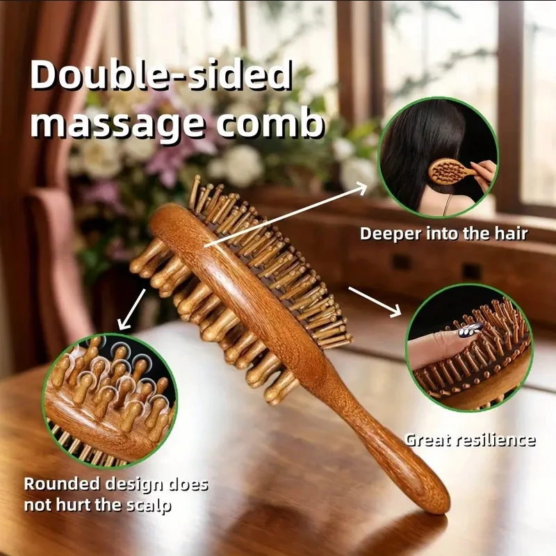 1 Double-Sided Airbag Comb Fashionable Anti-Static Scalp Massage Wooden Comb - Premium Wooden Massage Comb
1 Double-Sided Airbag Comb Fashionable Anti-Static Scalp Massage Wooden Comb - Premium Wooden Massage Comb