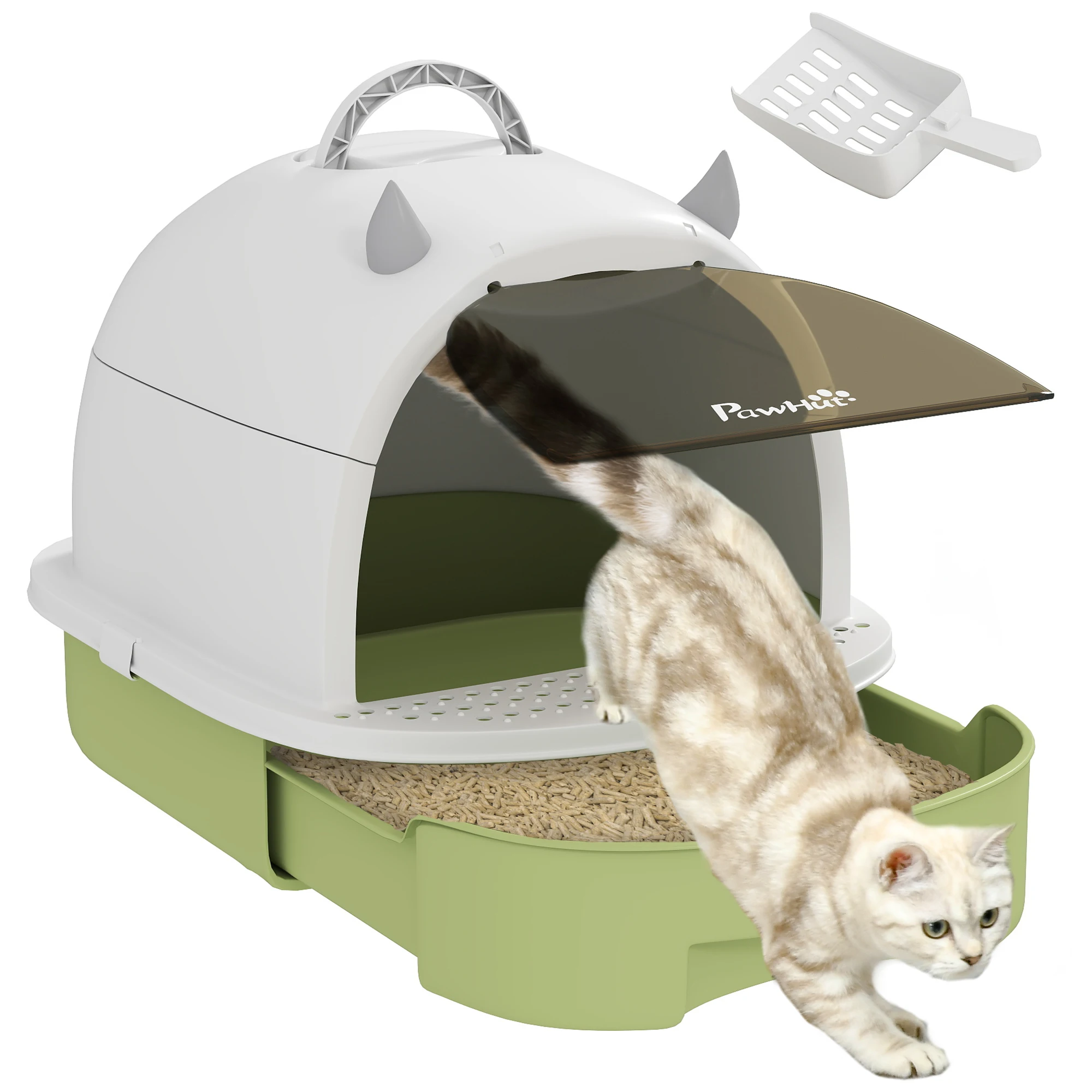 Covered Cat Litter Box with Lid, Scoop, Deodorizing Bags for Odor Control, Privacy, Easy to Clean, Green
Covered Cat Litter Box with Lid, Scoop, Deodorizing Bags for Odor Control, Privacy, Easy to Clean, Green
