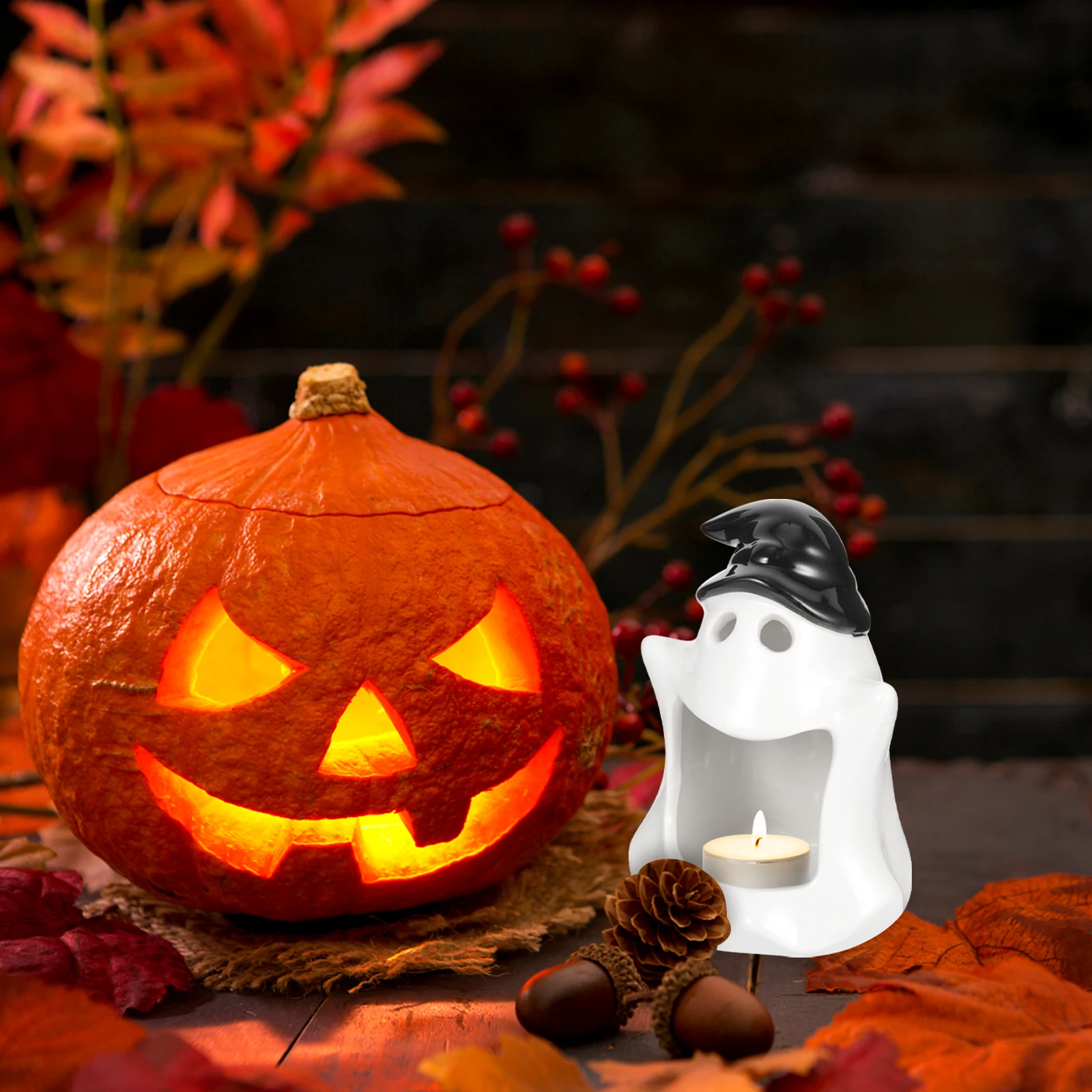 Decorations Halloween Candlestick Supply Tealight Holder Holders Ghost Container Ceramic
Decorations Halloween Candlestick Supply Tealight Holder Holders Ghost Container Ceramic