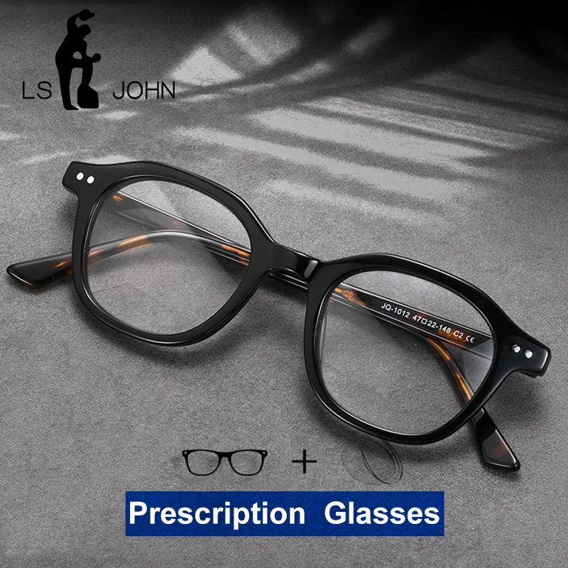 LS JOHN круглая ацетатная оправа для очков, мужские высококачественные очки для чтения с защитой от синего луча, брендовые очки для близорукости, оптические очки по рецепту
LS JOHN круглая ацетатная оправа для очков, мужские высококачественные очки для чтения с защитой от синего луча, брендовые очки для близорукости, оптические очки по рецепту