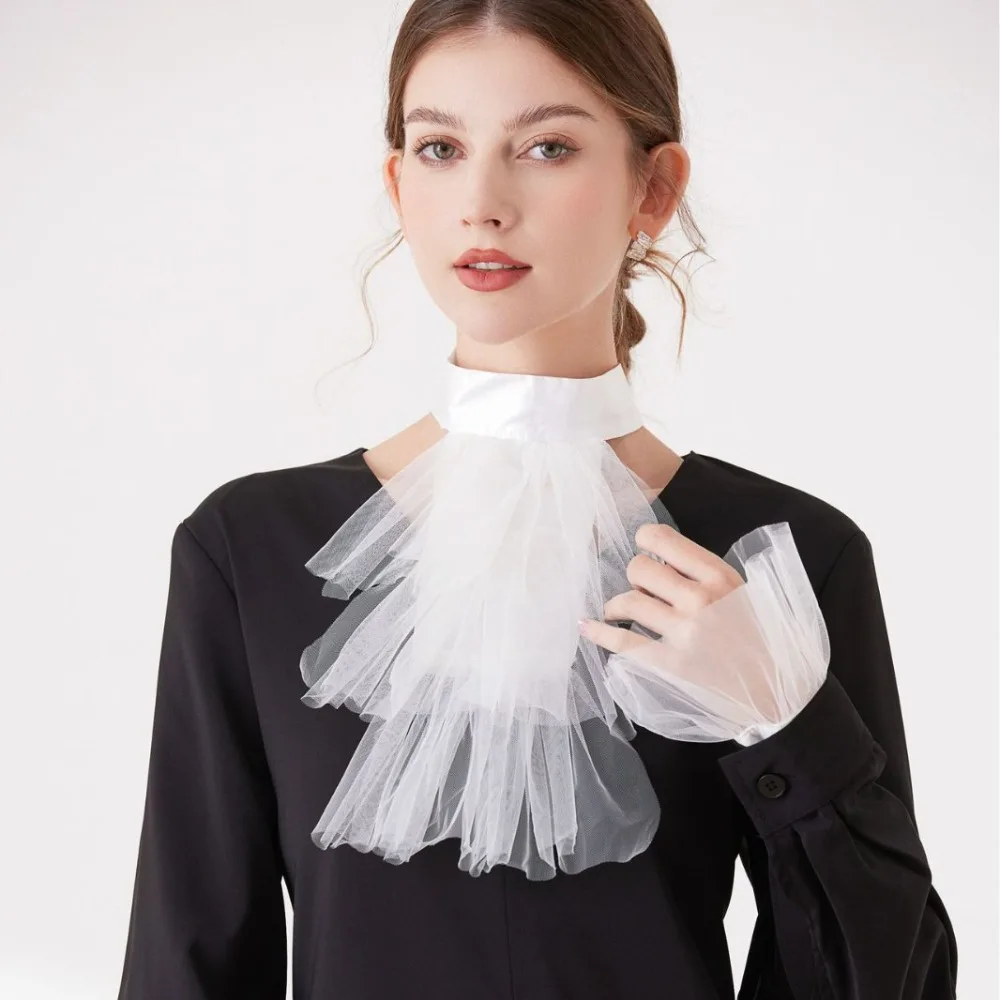Chic Detachable Renaissance Collar Vintage Elegant Elizabethan Neck Ruff Opera Layered Ruffled Collar Historical Reenactment
Chic Detachable Renaissance Collar Vintage Elegant Elizabethan Neck Ruff Opera Layered Ruffled Collar Historical Reenactment