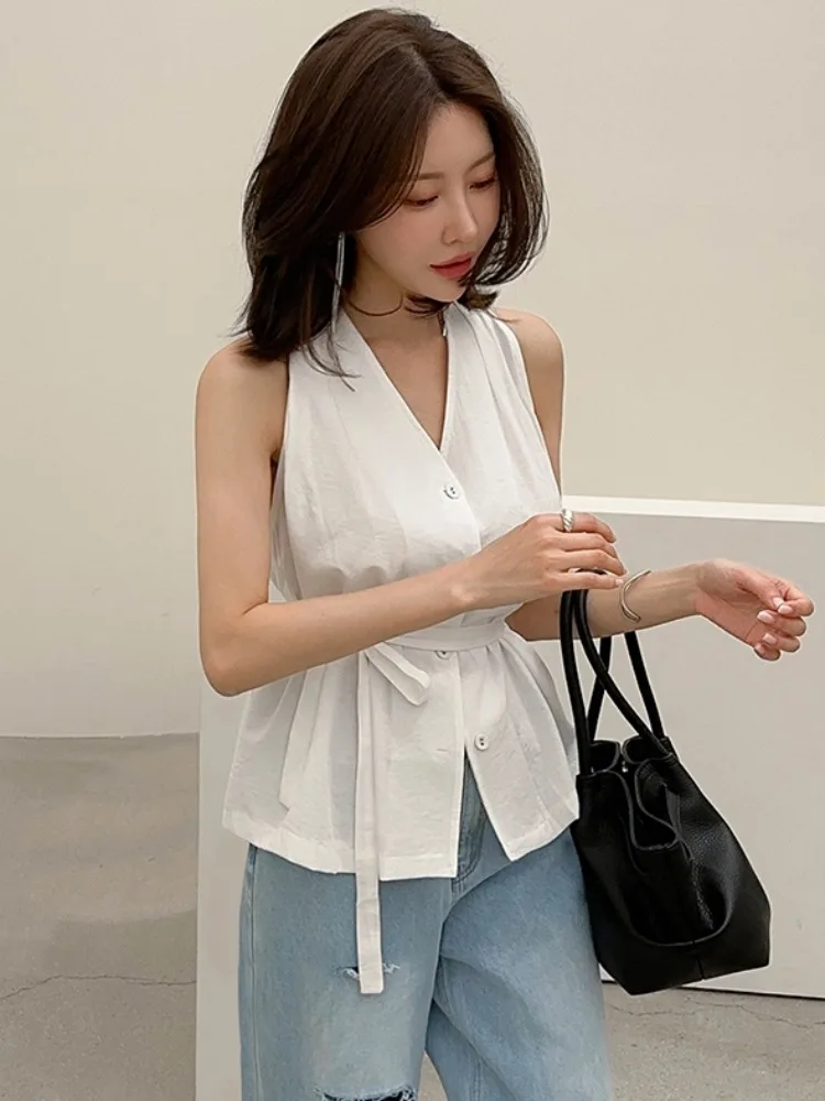 Ele V-Ne Svel Women's Vest Summer New Sle Waist-Cinching Ne Hanging Top Polyester Fiber ort Length Single B...
Ele V-Ne Svel Women's Vest Summer New Sle Waist-Cinching Ne Hanging Top Polyester Fiber ort Length Single B...