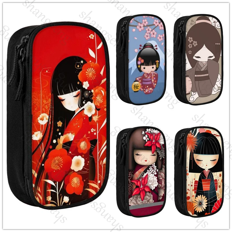 Kawaii Kokeshi Doll Pen Bag Large Capacity Pencil Case Multifunctional Stationery Storage Bag Student School Supplies
Kawaii Kokeshi Doll Pen Bag Large Capacity Pencil Case Multifunctional Stationery Storage Bag Student School Supplies