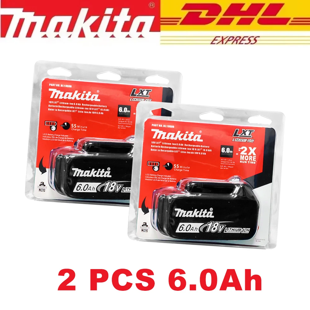 100% Original Makita 18V 6.0 Rechargeable Lithium Battery with LED Indicator High Capacity for Makita Cordles Power Tool Battery
100% Original Makita 18V 6.0 Rechargeable Lithium Battery with LED Indicator High Capacity for Makita Cordles Power Tool Battery