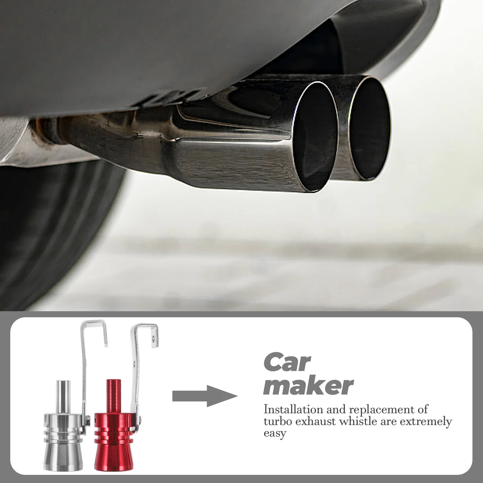 2Pcs Car Exhaust Pipe Sounder System Muffler Whistle Accessories Aluminum Alloy Loud Tips Enhancement
2Pcs Car Exhaust Pipe Sounder System Muffler Whistle Accessories Aluminum Alloy Loud Tips Enhancement