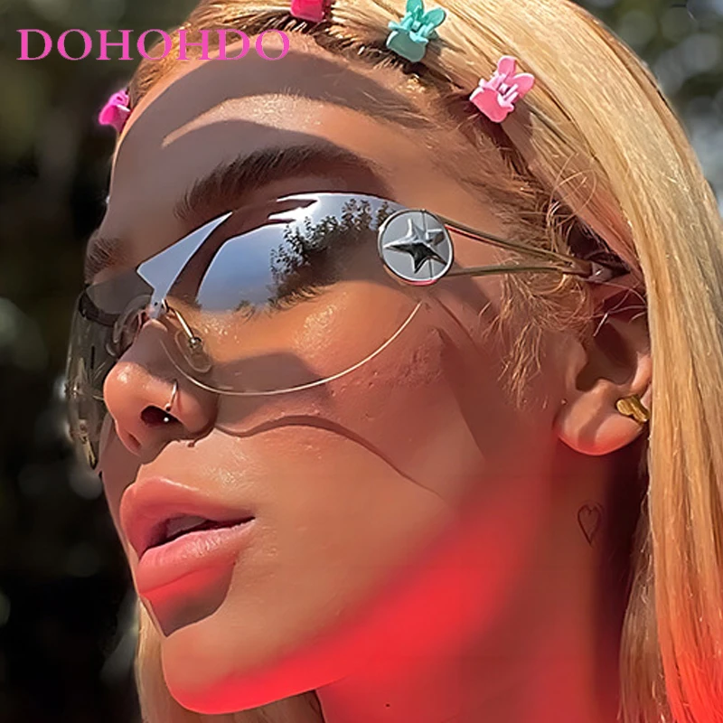 New Fashion Punk Y2K Sunglasses For Women Men Trendy Luxury Wrap Around Sun Glasses Shades Star Decoration Eyewear UV400 Goggles
New Fashion Punk Y2K Sunglasses For Women Men Trendy Luxury Wrap Around Sun Glasses Shades Star Decoration Eyewear UV400 Goggles