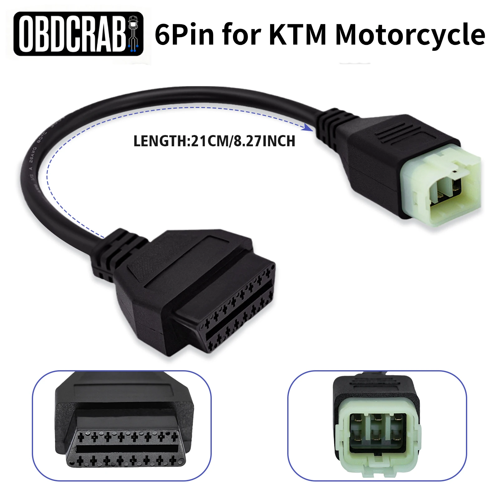 Диагностический кабель-адаптер OBD2 с 6-контактного на 16-контактный разъем для мотоциклов KTM, подходит для KTM Duke 125/200/690/990LC8/1190 RC8
Диагностический кабель-адаптер OBD2 с 6-контактного на 16-контактный разъем для мотоциклов KTM, подходит для KTM Duke 125/200/690/990LC8/1190 RC8