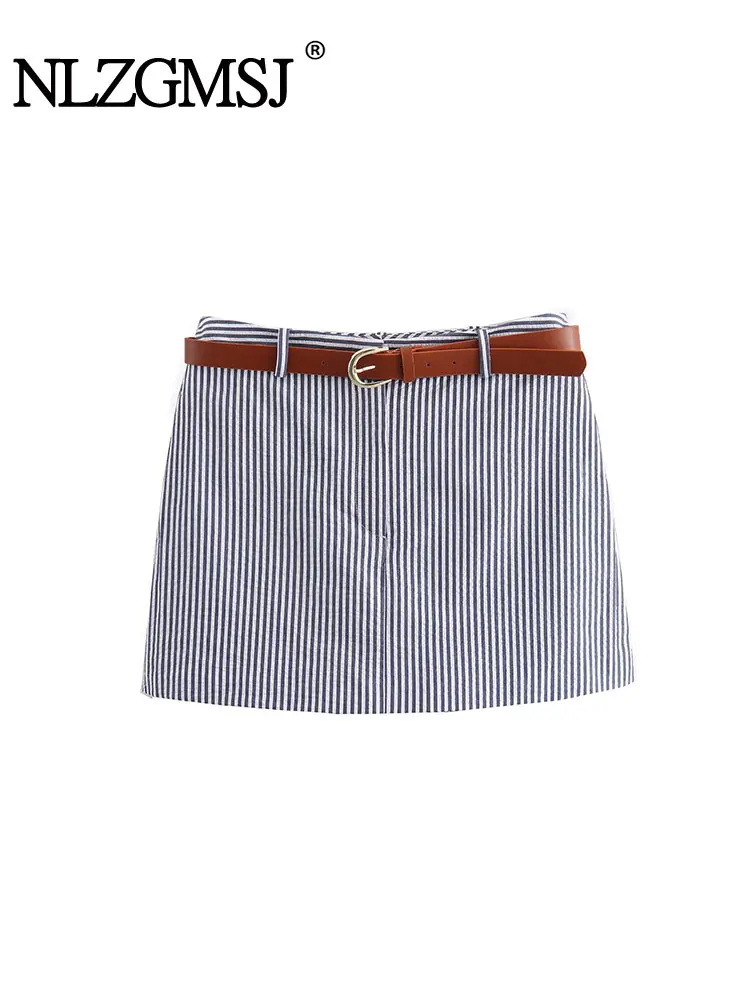 TRAF 2024 Stripe Printed Shorts For Women With Belt Casual Shorts Woman Summer Shorts Women's Streetwear Short Pants
TRAF 2024 Stripe Printed Shorts For Women With Belt Casual Shorts Woman Summer Shorts Women's Streetwear Short Pants