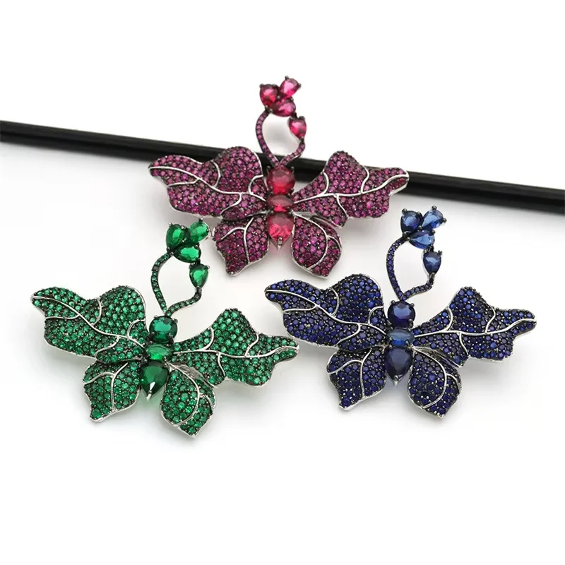Brooch Multi Color Cubic Zirconia Micro Pave Butterfly Gunmetal Color Plated Shape Brooch Women
Brooch Multi Color Cubic Zirconia Micro Pave Butterfly Gunmetal Color Plated Shape Brooch Women
