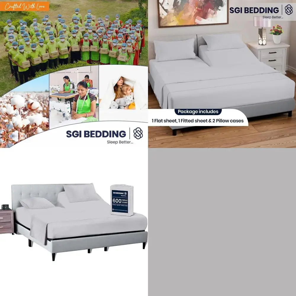 100% Egyptian Cotton 600 Thread Count King Split Top Sheet Set for Adjustable Beds, 15 Deep, Silver
100% Egyptian Cotton 600 Thread Count King Split Top Sheet Set for Adjustable Beds, 15 Deep, Silver