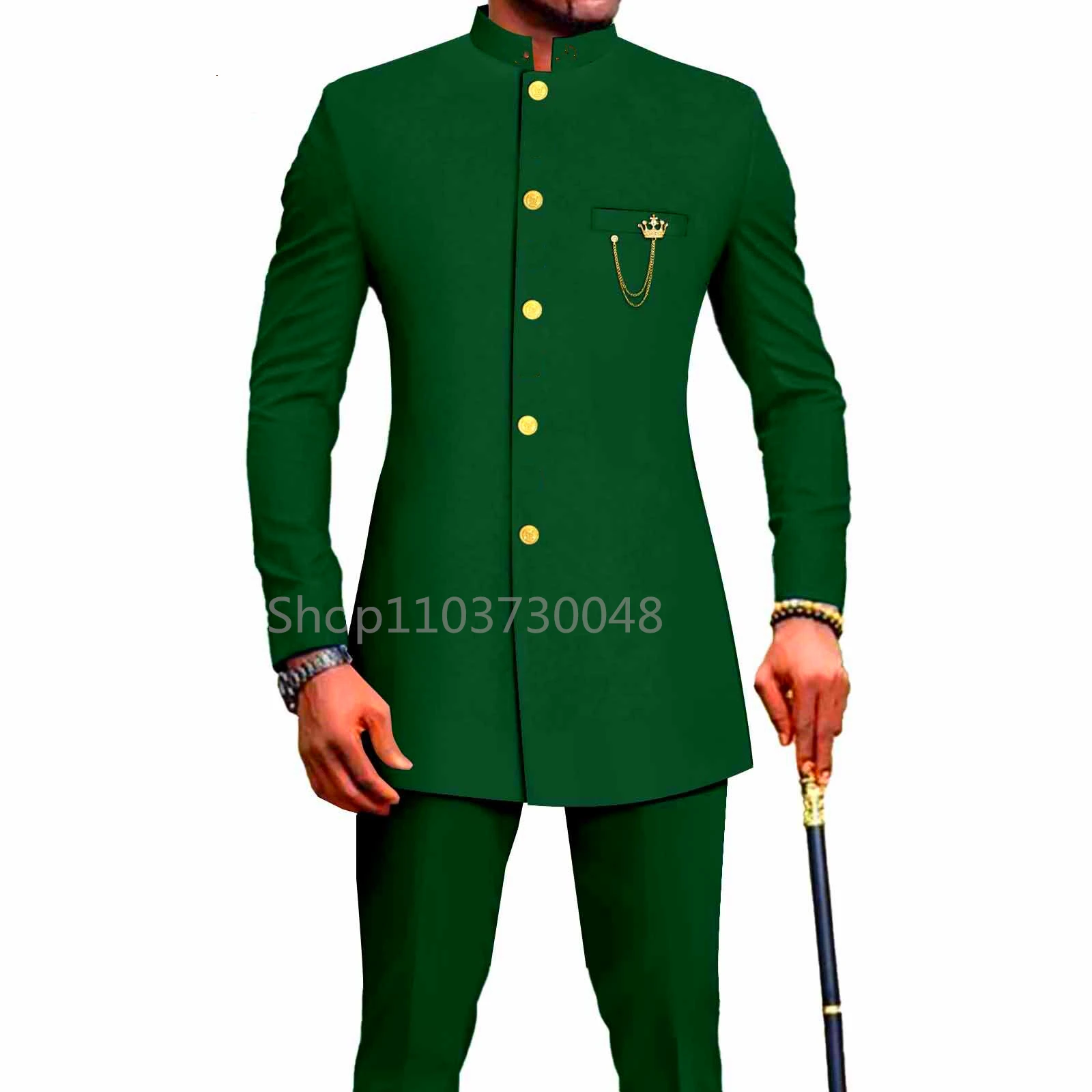 New Solid 2 Pieces Men Suits African Style Men's Formal Business/Wedding Suits Stand Collar Single Breasted Formal Blazer Pants
New Solid 2 Pieces Men Suits African Style Men's Formal Business/Wedding Suits Stand Collar Single Breasted Formal Blazer Pants