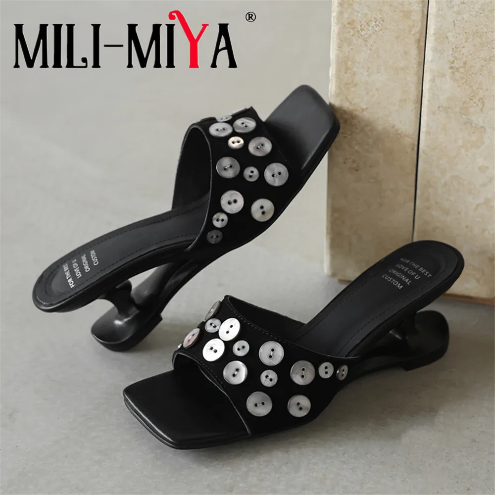 MILI-MIYA Women Small Square Toe Breathable Mesh Yarn Super Fiber Woven Sandals With Thick Heel And Oversized Size 34-43 Handmad
MILI-MIYA Women Small Square Toe Breathable Mesh Yarn Super Fiber Woven Sandals With Thick Heel And Oversized Size 34-43 Handmad