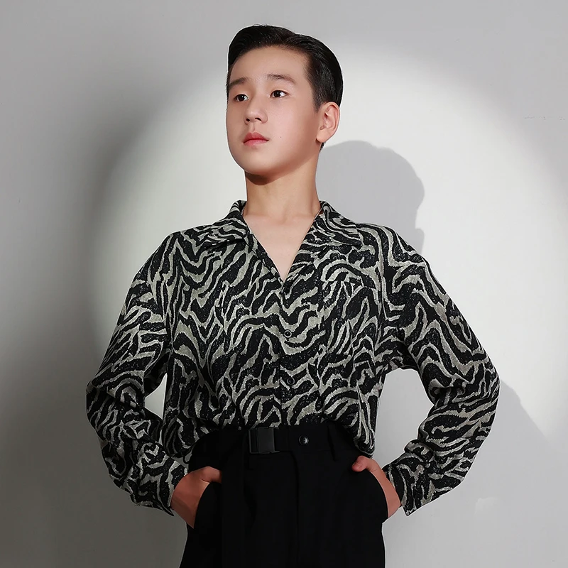 Latin Dance Shirt Boys Ballroom Practice Wear Salsa Clothing Stage Performance Costume Tap Dance Tops Modern Dancewear JL4833
Latin Dance Shirt Boys Ballroom Practice Wear Salsa Clothing Stage Performance Costume Tap Dance Tops Modern Dancewear JL4833